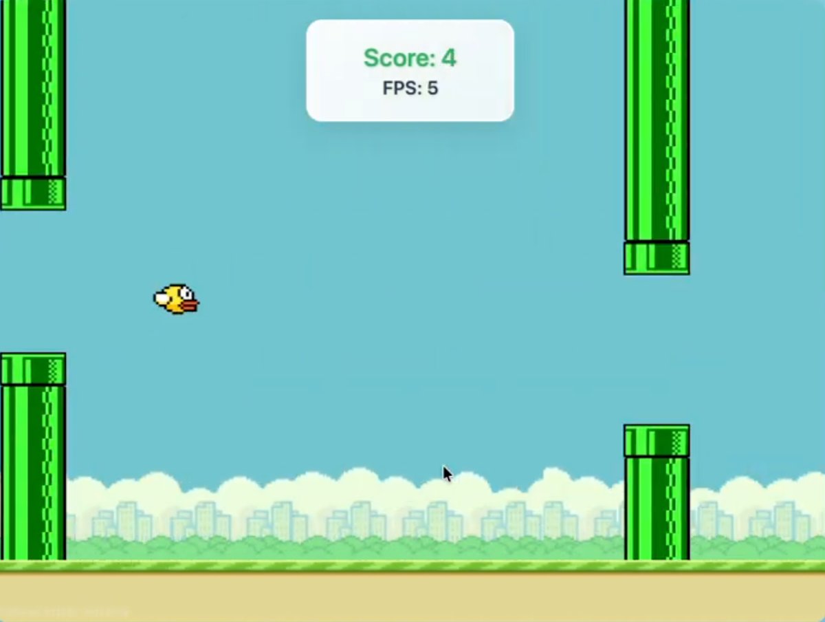 HTMX Flappybird Gameplay